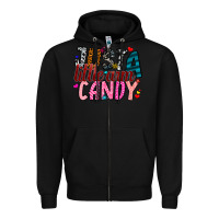 Black Just A Little Arm Candy Zipper Hoodie - SublimationCraftShop