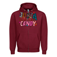 Burgundy Just A Little Arm Candy Zipper Hoodie - SublimationCraftShop