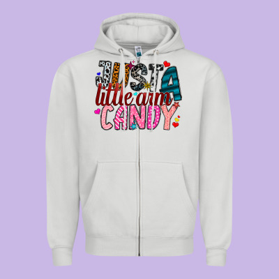 Just A Little Arm Candy Zipper Hoodie Designed By Sublimationcraftshop
