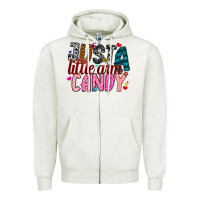 Oatmeal Heather Just A Little Arm Candy Zipper Hoodie - SublimationCraftShop