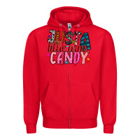 Red Just A Little Arm Candy Zipper Hoodie - SublimationCraftShop