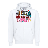 White Just A Little Arm Candy Zipper Hoodie - SublimationCraftShop