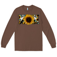 Chestnut Sunflower Cowhide Mom Long Sleeve Tee - Jasminsmagicworld