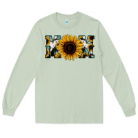 Matcha Sunflower Cowhide Mom Long Sleeve Tee - Jasminsmagicworld