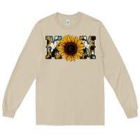 Mushroom Sunflower Cowhide Mom Long Sleeve Tee - Jasminsmagicworld