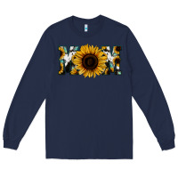 Navy Sunflower Cowhide Mom Long Sleeve Tee - Jasminsmagicworld