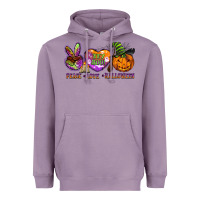 Lavender peace love halloween Heavyweight Hoodie - BarkalooDesign