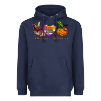 Navy peace love halloween Heavyweight Hoodie - BarkalooDesign