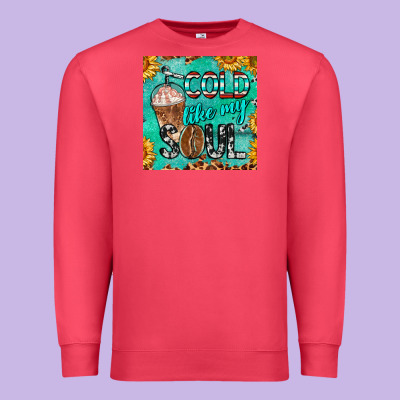 Cold Like My Soul  Mug Coaster Premium Sweatshirt Designed By Barkaloodesign