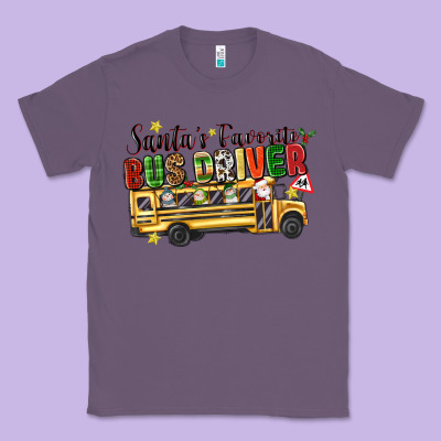 Santas Favorite Bus Driver Classic Tee Designed By Texasbilliewilder