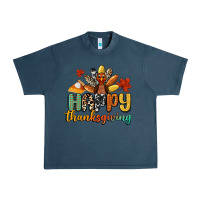Midnight Navy happy thanksgiving Urban Heavy Tee - CowGirlArtShop