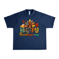 Navy happy thanksgiving Urban Heavy Tee - CowGirlArtShop