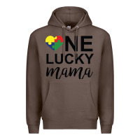 Coffee one lucky mama Premium Hoodie - CowhideDigitalArt
