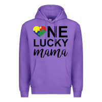 Purple one lucky mama Premium Hoodie - CowhideDigitalArt