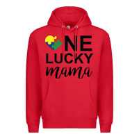 Red one lucky mama Premium Hoodie - CowhideDigitalArt