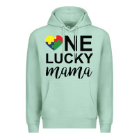 Seafoam one lucky mama Premium Hoodie - CowhideDigitalArt