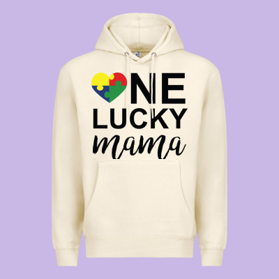 One Lucky Mama Premium Hoodie Designed By Cowhidedigitalart