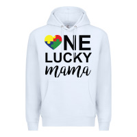 White one lucky mama Premium Hoodie - CowhideDigitalArt