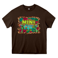 Chocolate Brown mini cita serape background Heavy Core Tee - BarkalooDesign
