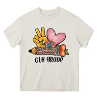 Cream peace love 6th grade Heavy Core Tee - JahusDesignShop