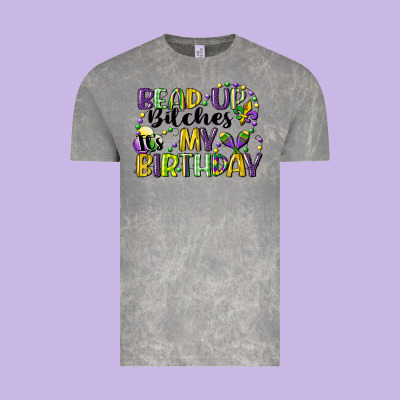 Bead Up Bitches Itsmy Birthday Cg (1) Vintage Tee Designed By Cowgirlartshop