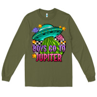 Army Green boys go to jupiter olıvıa Long Sleeve Tee - OliviaCreatesArt