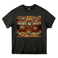 Asphalt seamless mexican sunflower tumbler design Heavy Core Tee - Jasminsmagicworld