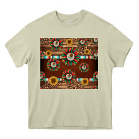 Mossy seamless mexican sunflower tumbler design Heavy Core Tee - Jasminsmagicworld