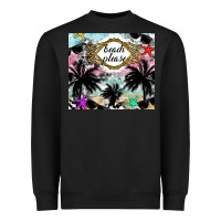 Black Beach Please Heavyweight Sweatshirt - CowhideDigitalArt