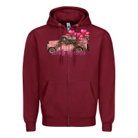 Burgundy load of love Zipper Hoodie - SublimationCraftShop