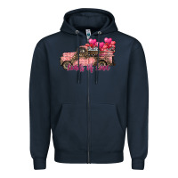 Navy load of love Zipper Hoodie - SublimationCraftShop