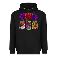 Black halloween jars rose Heavyweight Hoodie - BarkalooDesign