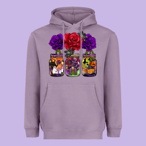 Halloween Jars Rose Heavyweight Hoodie Designed By Barkaloodesign