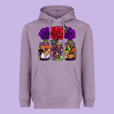 Halloween Jars Rose Heavyweight Hoodie Designed By Barkaloodesign