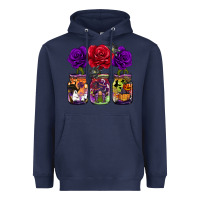 Navy halloween jars rose Heavyweight Hoodie - BarkalooDesign