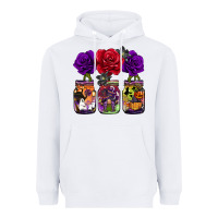 White halloween jars rose Heavyweight Hoodie - BarkalooDesign