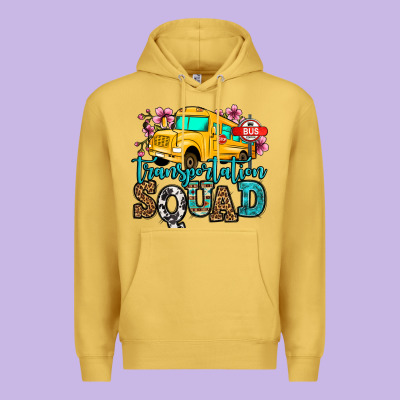 Transportation Squad School Bus Premium Hoodie Designed By Jasminsmagicworld