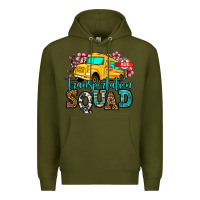 Army Green transportation squad school bus Premium Hoodie - Jasminsmagicworld