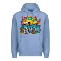 Colony Blue transportation squad school bus Premium Hoodie - Jasminsmagicworld