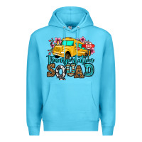 Ocean Blue transportation squad school bus Premium Hoodie - Jasminsmagicworld