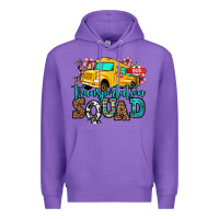 Purple transportation squad school bus Premium Hoodie - Jasminsmagicworld