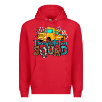 Red transportation squad school bus Premium Hoodie - Jasminsmagicworld