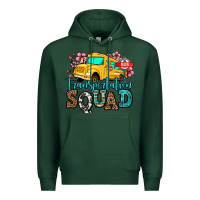 Sports Green transportation squad school bus Premium Hoodie - Jasminsmagicworld