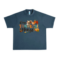 Midnight Navy one thankful nurse Urban Heavy Tee - CowGirlArtShop