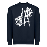Navy La Hand Sign Lazy DIY Halloween Costume Skeleton Los Angeles Heavyweight Sweatshirt - trangStudio