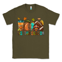 Army Green Tis' the season Fall Classic Tee - NancyCooperArtShop