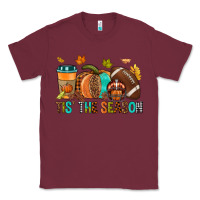 Burgundy Tis' the season Fall Classic Tee - NancyCooperArtShop