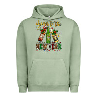 Pigment Oil Green cheers to the new year with beers Urban Hoodie - AdoDesignShop