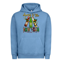 Pigment Pebble Blue cheers to the new year with beers Urban Hoodie - AdoDesignShop