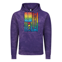 Cloud Purple Autism American Flag Vintage Hoodie - CowGirlArtShop